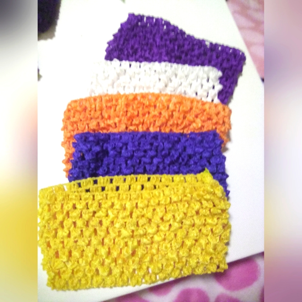 Multi colored baby headbands, 5 in the lot